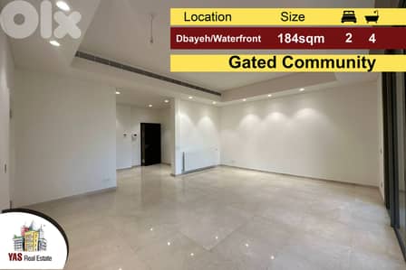 Dbayeh / Waterfront 184m2 | 47m2 Garden | Gated Community | MJ