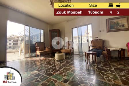 Zouk Mosbeh 185m2 | 48m2 Terrace | Excellent Condition | EL