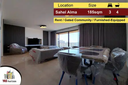 Sahel Alma 185m2 | Rent | Gated Community | Furnished/Equipped | YV