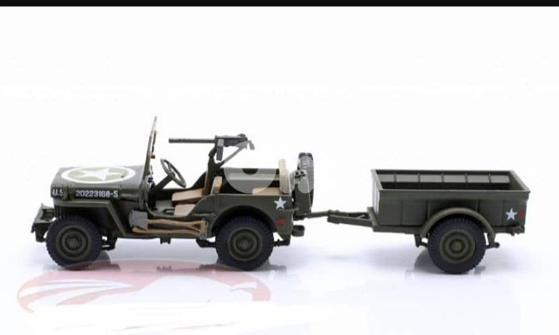 Jeep Willys (Army) diecast car model 1;43. 2