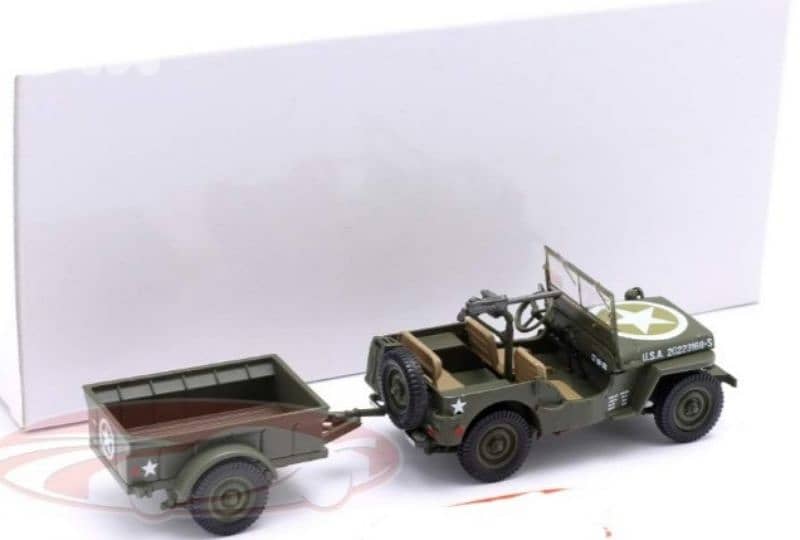 Jeep Willys (Army) diecast car model 1;43. 4