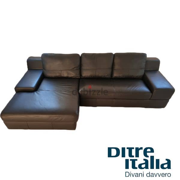 ditre italia brand L shape leather sofa. Made in Italy. 6500 euros RRP 0