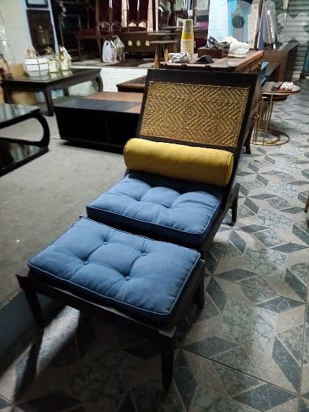 TEAK wood lazy chair 0