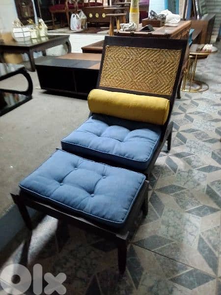 TEAK wood lazy chair 1