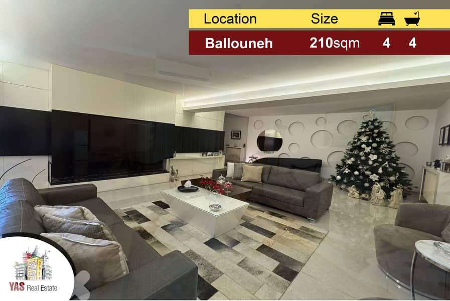 Ballouneh 210m2 | 140m2 Terrace | Super Upgraded | Catch | 0