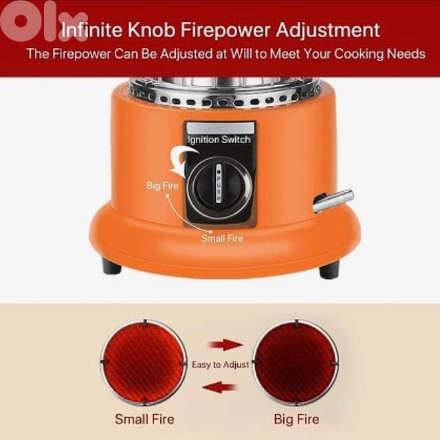 Sonymax Gas Cooker and Heater 2-in-1 for Camping and Indoors 4