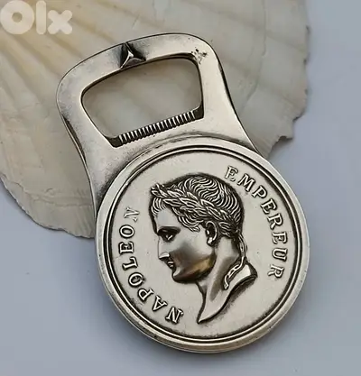 Vintage French Silver bottle opener by Christofle Napoleon Bonaparte