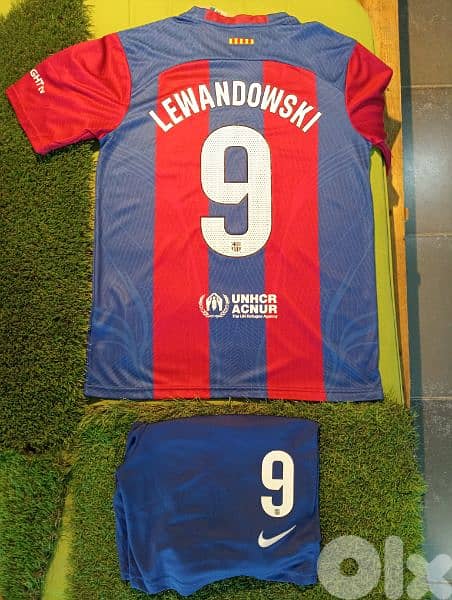 Barcelona Lewandowski Home Football Shirt & Short 0