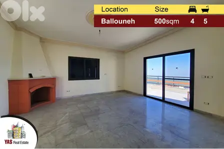 Ballouneh 500m2 | 150m2 Terrace | High-End | Killer View | Catch | TO