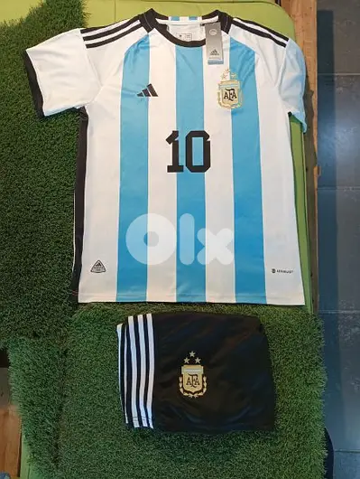 Messi Argentina 3 Stars Football Shirt & Short(Made in Thailand)