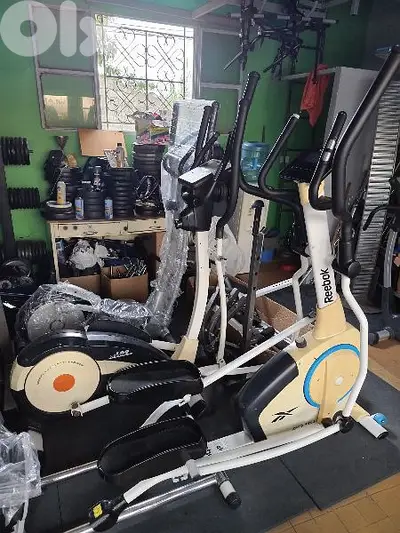 Cardio burning fat 4 in1 elliptical and bike machine plus dumbells