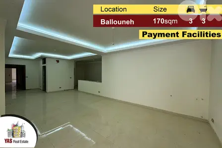 Ballouneh 170m2 | 90m2 Terrace | New | luxurious | Payment Facilities