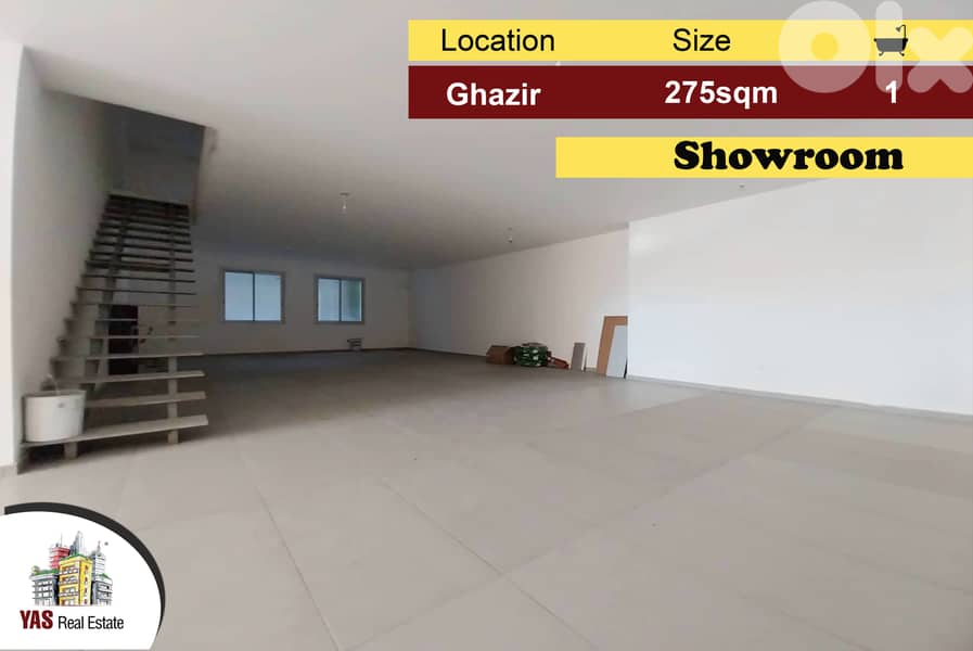 Ghazir/Kfarhbab 275m2 | Showroom | Perfect investment | IV | 0