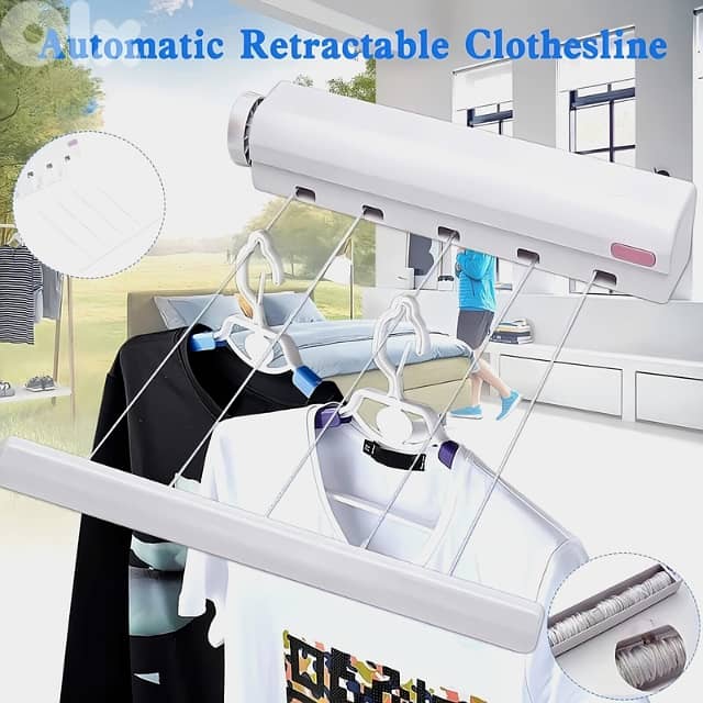 5-Line Automatic Laundry Clothesline 0