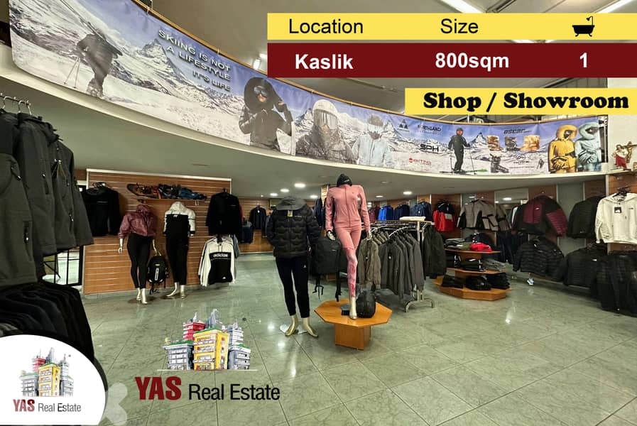 Kaslik 800m2 | Shop/Showroom | Main Road | Great Investment | KA | 0