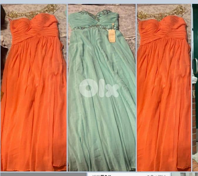 light turquoise and light salmon dress each for 50 dollars 0