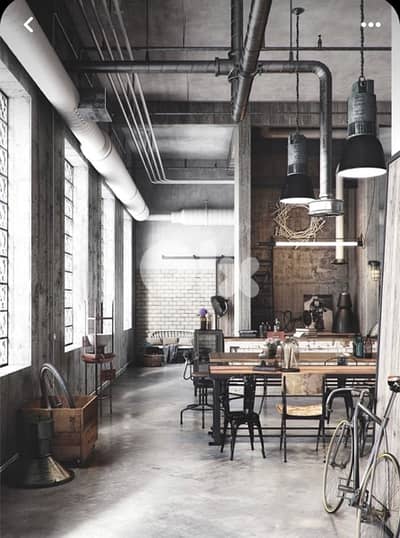 High ceiling bistrot brasserie gym spa or concept store