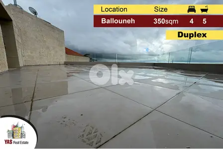 Ballouneh 350m2 | Duplex | Panoramic View | Super Prime Location |