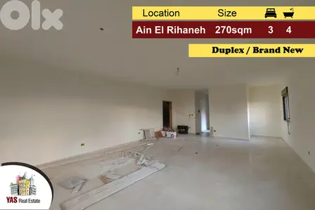 Ain El Rihaneh 270m2 | Duplex | Super Luxurious | Brand New | KS |