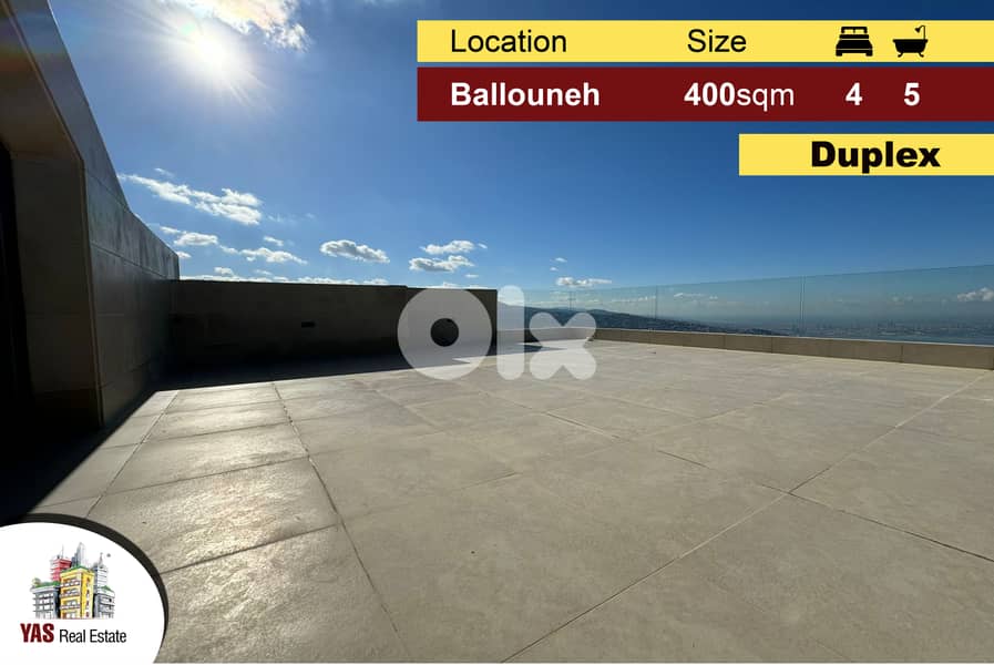 Ballouneh 400m2 | Duplex | Ultra Prime Location | High-End | Catch| MY 0