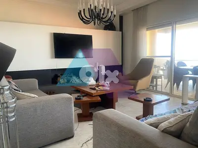 Lux furnished 250m2 apartment+terrace+seaview for rent in Haret Sakher