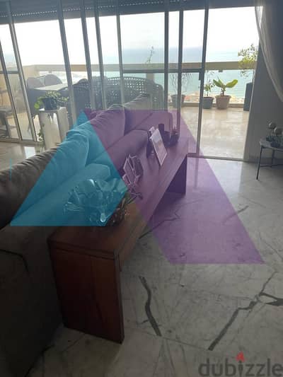 Lux furnished+terrace+seaview 4 sale Haret Sakher بيع حارة صخر