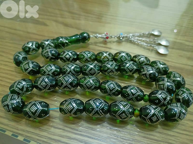 czech green glass 1