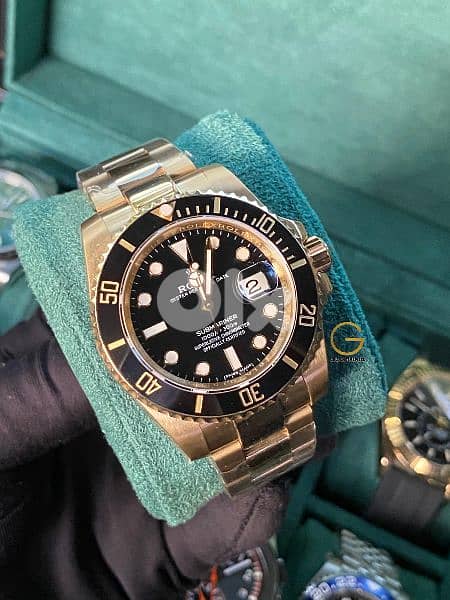 Rolex Submariner Full Gold Ceramic Black Bezel 0