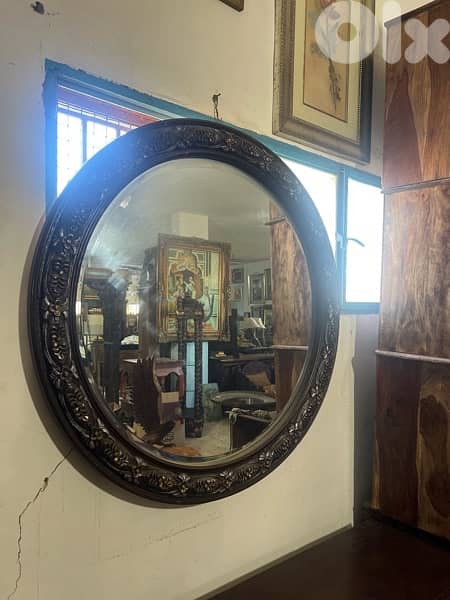 console solid wood teak ith mirror 0