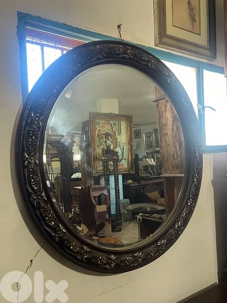 console solid wood teak ith mirror 3
