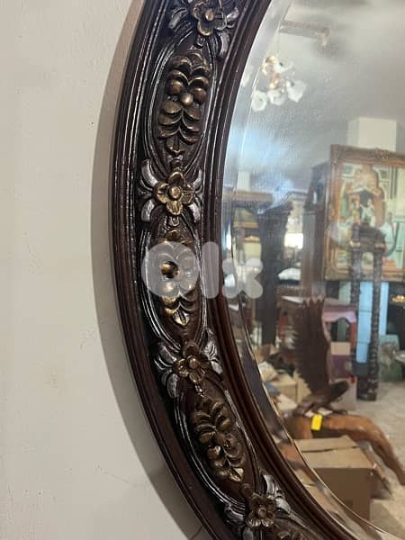 console solid wood teak ith mirror 5