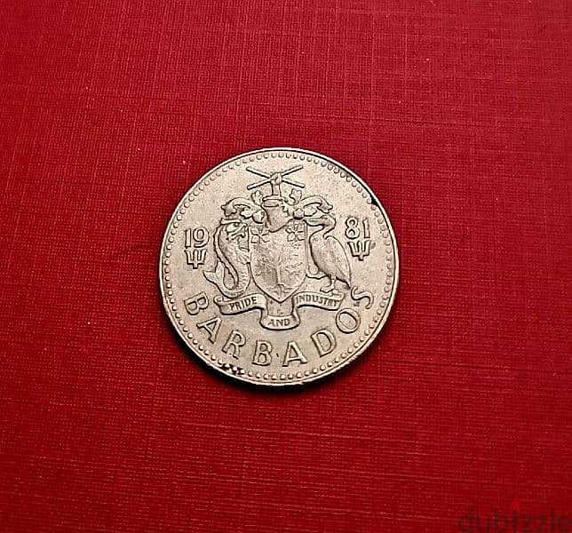 1981 Barbados 25 cents 0