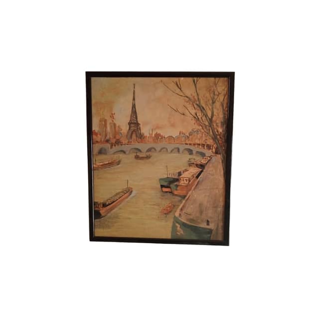 Autumn in Paris Painting, Eiffel Tower Cityscape Art 3