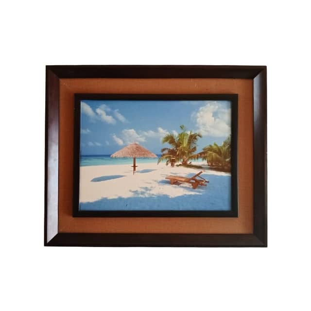 Beach View Portrait, Dual Border Frames on Canvas 44 x 54 cm 4