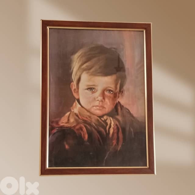 Innocent Child Painting – Bordered Portrait 37 x 27 2