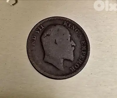 1910 British India King Edward VII quarter Anna