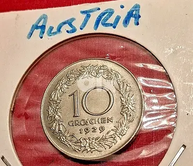 1929 Austria 10 Groschen first republic