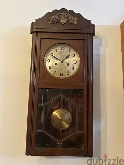 Antique Vintage Wooden Wall clock - manufactured in 1920