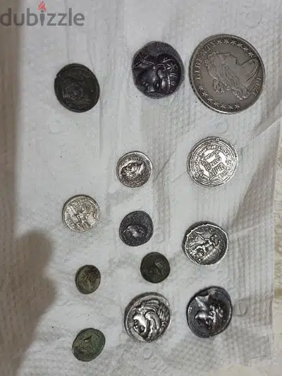 A silver collection of ancient  coins gram 15 dollars