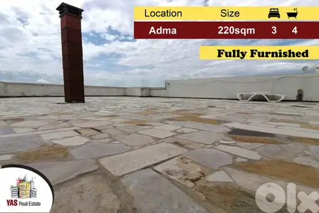 Adma 220m2 + 150m2 Terrace | Furnished | Prime Location | PA/RA/IV