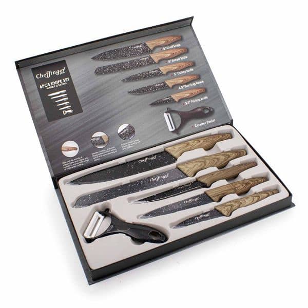 cheffinger 6pc knifes set ceramic 0