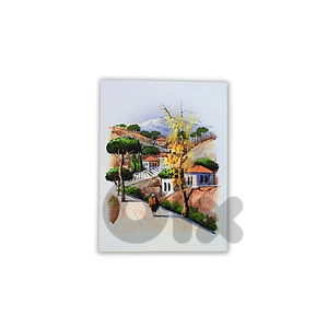 Countryside Walk Canvas Painting, 40x30 Wall Art