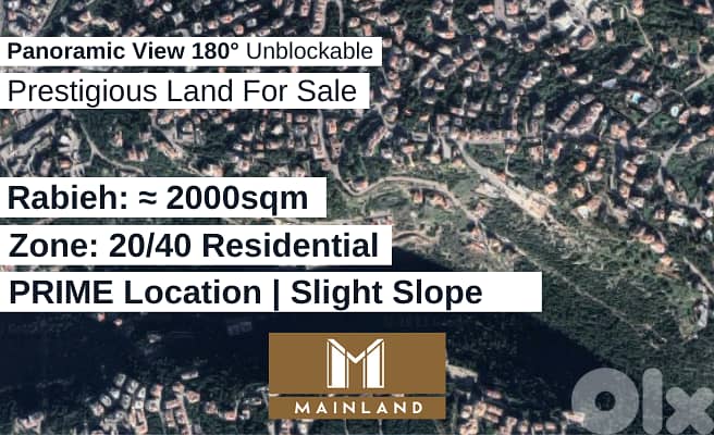 Prestegious Prime Rabieh Land for Sale 0