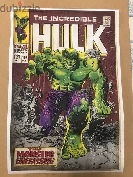 Vintage 60’s/70’s rare Marvel Comics Group ltd. edtition cover posters 1