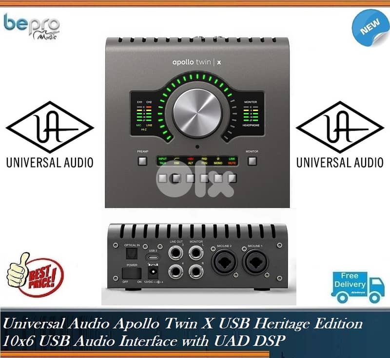 Universal Audio Apollo Twin X USB DUO 10x6 USB ,Heritage Edition 0
