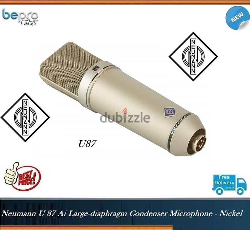 Neumann U87 Ai Large-diaphragm Condenser Microphone - Nickel 0