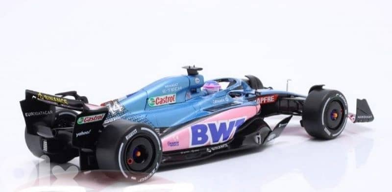 F. Alonso Alpine A522 (GP Monaco '22) diecast car model 1;18. 2