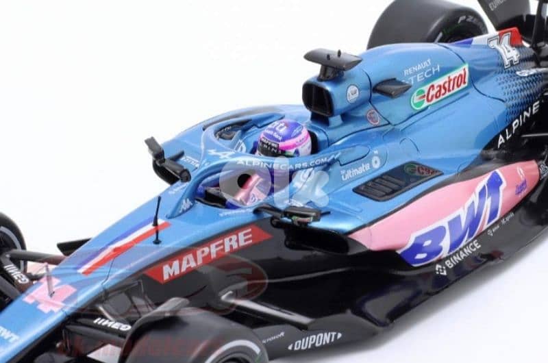 F. Alonso Alpine A522 (GP Monaco '22) diecast car model 1;18. 3