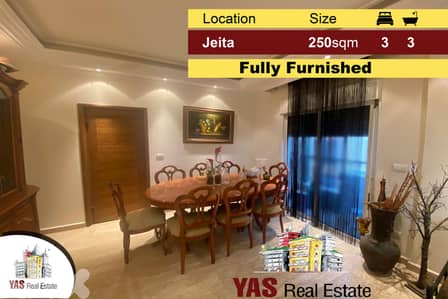 Jeita 250m2 |  Renovated | Mountain View | Furnished | EL |