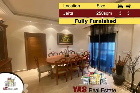 Jeita 250m2 |  Renovated | Mountain View | Furnished | EL |